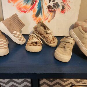 *3 Pair* Baby|Toddler girl slip on style shoe|Elastic laces|Touch fastener 4.5/5